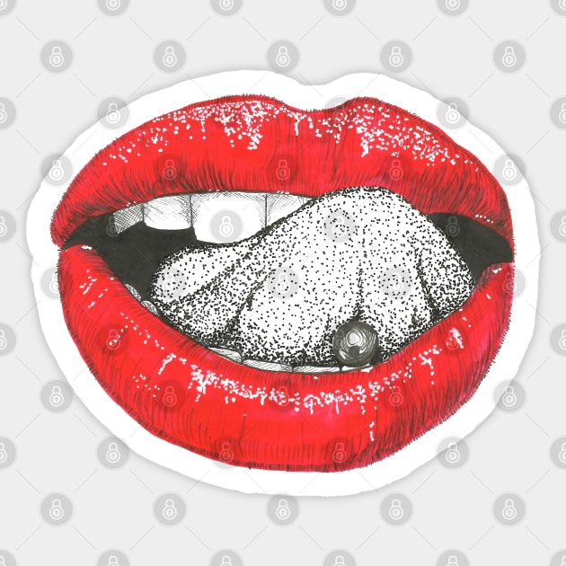 Desiring lips Sticker by Créa'RiBo